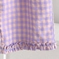 thumbnail image 5 of TOWED22 Toddler Baby Girl Outfits 2 Piece Sleeveless Embroidered Bow Camisole Wide Leg Linen Pants Clothes(Purple,3-4 Y), 5 of 6