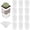 Transparent Square, variant on 12 Pack Self Watering Plant Pot Mini Self Watering Pot for Indoor Small Clear Plastic Planter for Propagation Cutting Seeding with Reservoir Drainage Holes and Labels