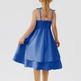 thumbnail image 5 of Vividxx Girls Dresses Summer Girls Solid Color Dress With Bow Knot Sleeveless For Kids 7-8 Years, 5 of 5