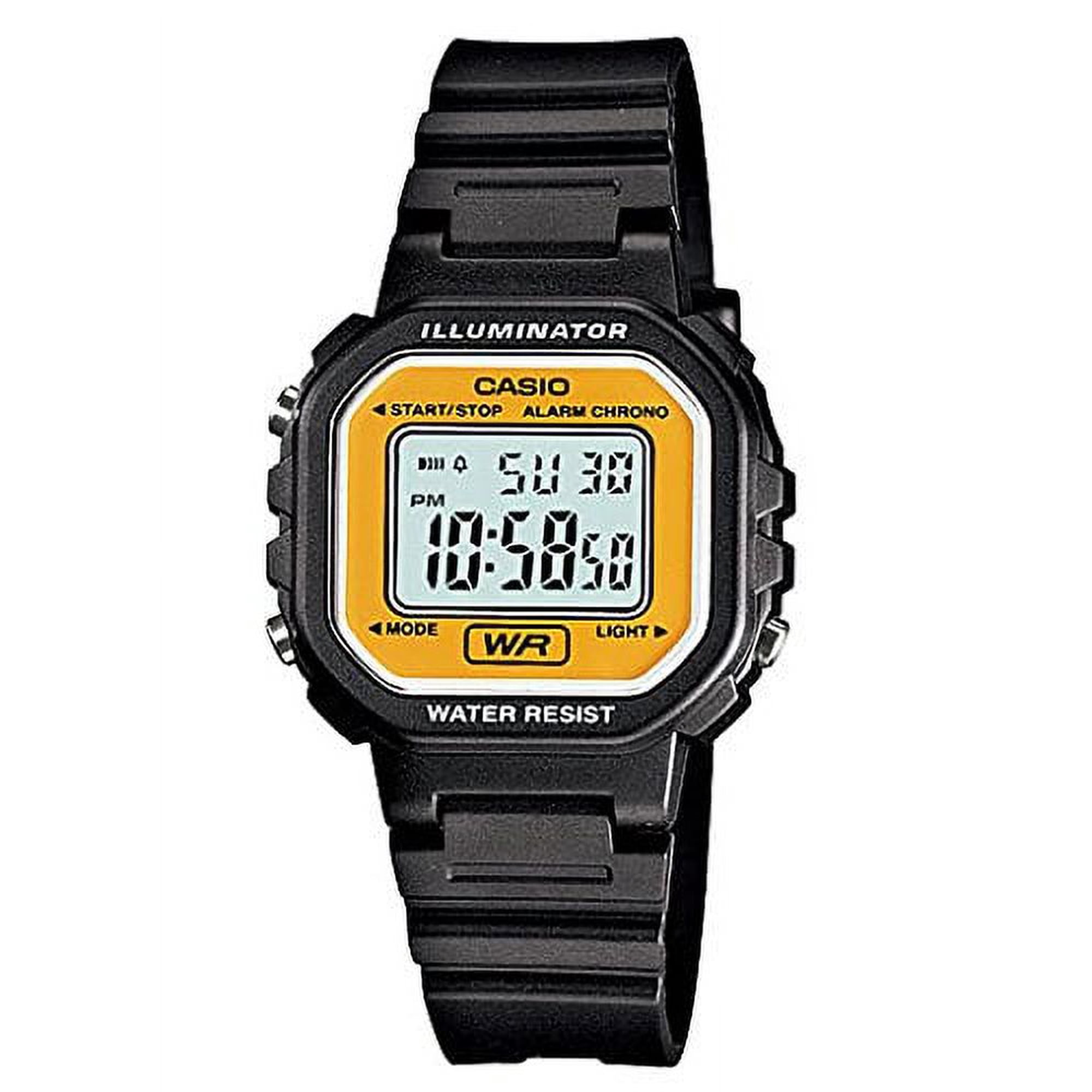 Casio #LA20WH-9A Women's Black Chronograph Alarm LCD Digital Watch