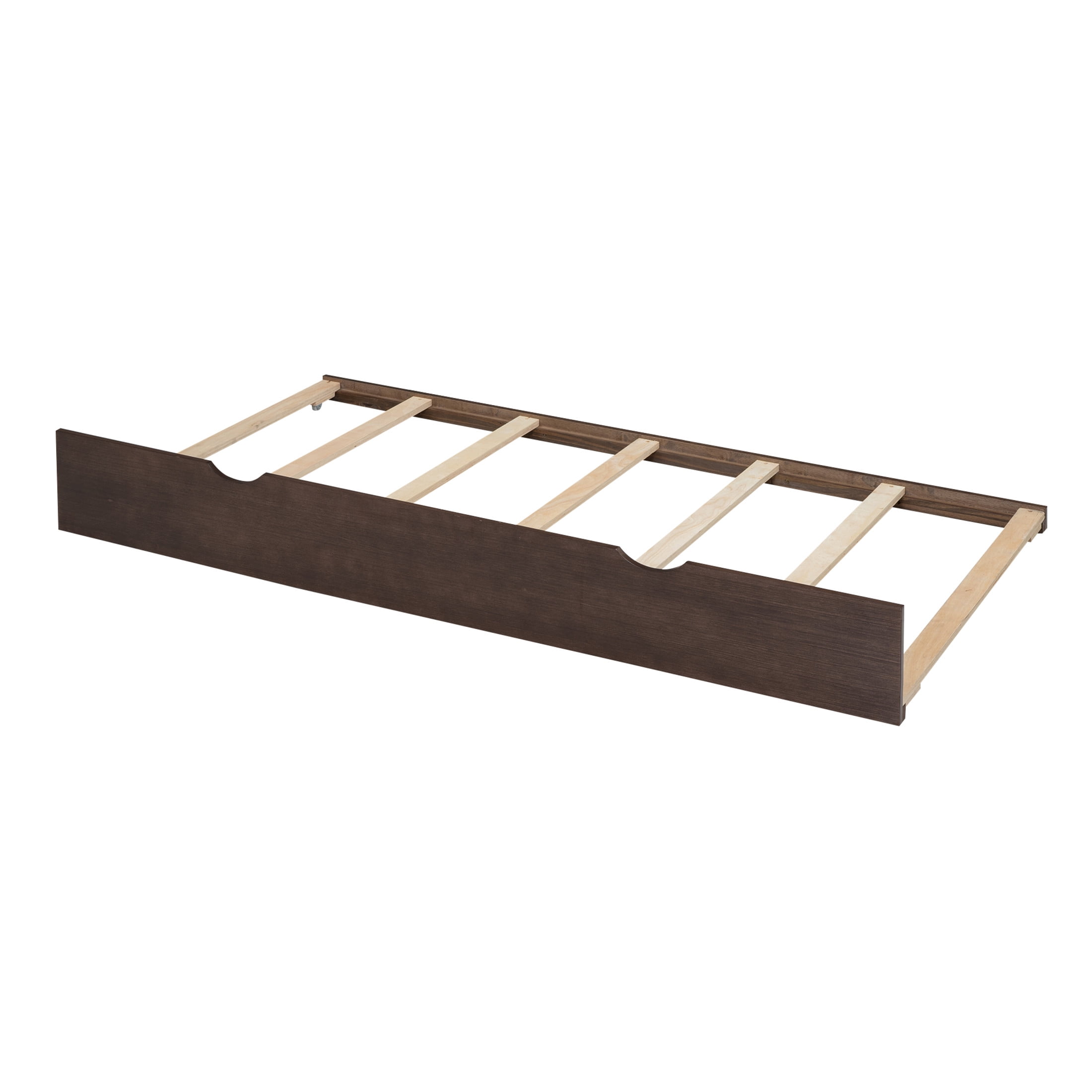 Noble House Full Size Storage Platform Bed with Pull Out Shelves, Twin Trundle and Drawers, Solid Wood Frame, Espresso
