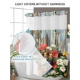 thumbnail image 6 of No Hook Shower Curtain with Snap-in Liner, Easter Waterproof Fabric Bathroom Curtains, Retro Spring Rabbit Flowers Plants Wooden Plank Bath Curtains & Mesh Top Window 66"x72", 6 of 9