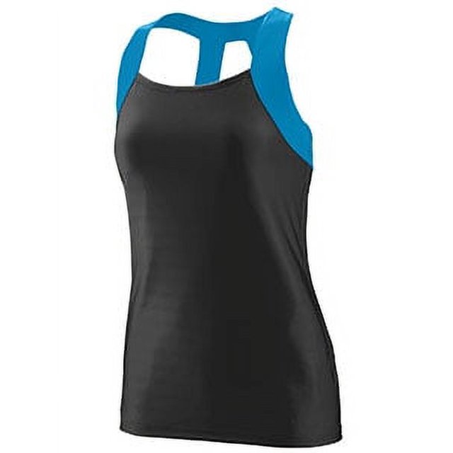 1208 AG LD JAZZY CAMISETA DE TIRANTES CON ESPALDA ABIERTA NEGRO/ AZUL PW 2XL Nave de descenso de Augusta 1208