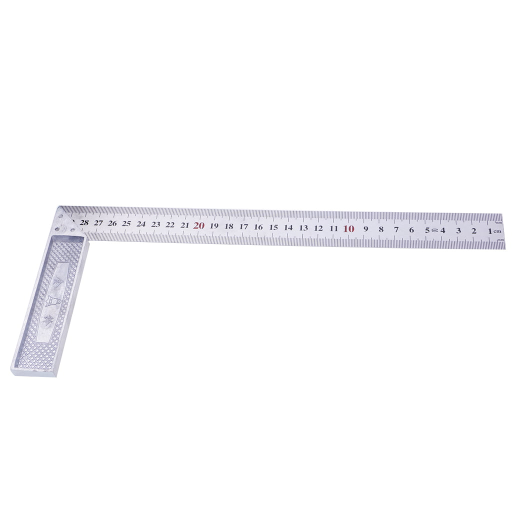 2Pc L Square Stainless Steel 90 Deg Angle Ruler Measurement Tool Woodworking 
