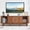 walnut, variant on MIYZEAL Mid-Century Modern Walnut TV Stand for 70" & Below, Fluted Panel Arc Door Entertainment Center with Sliding Shelves, Media Console for Home