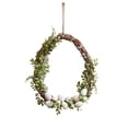 thumbnail image 3 of CoreLiving Artificial Easter Egg Wreath 11.8 Inch Boho Neutral Grapevine Wreath for Front Door Pastel Spring Decor with Twig Berries Faux Easter Eggs Indoor Outdoor Farmhouse Mantel Window Decoration, 3 of 8