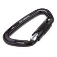 thumbnail image 3 of 2pcs Mosquetón de Escalada de Aluminio de 25KN para Rapel de Negro Senderismo Hiking Trekking, 3 of 7