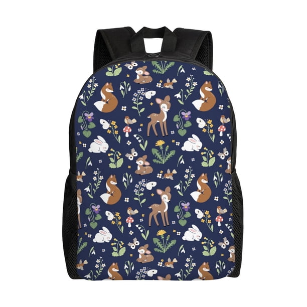 Easygdp Animals And Wildflowers Mochila Versátil y Elegante: Comodidad, Almacenaje y Durabilidad para la Universidad, Trabajo, Viajes y Uso Diario