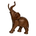 thumbnail image 5 of Elephant Statues Sculptures Desk Table Centerpiece Decors Art Works Resin Figurines for Tabletop Cabinet Farmhouse Dining Room Housewarming Brown, 5 of 9