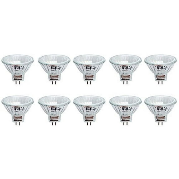 Anyray A2000Y (10-bulbs) Clear MR11 C 12Volt 5-Watt Halogen Reflector Fiber Optic Christmas Light Bulb 5W 12V