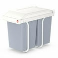 thumbnail image 5 of Hailo Multi-Box Duo L Pull-Out Trash Can, 11.8" Cabinet, 2 Bins, 3.7 Gal, Blue, 5 of 6