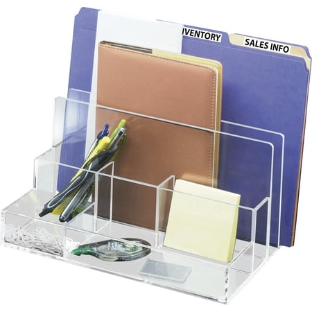 Kantek, Acrylic File Sorter Desk Organizer, 1 Each, Clear