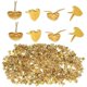 thumbnail image 3 of 200 Pcs Multi-purpsoe Heart-shaped Metal Pin 2-legged Nail Set Backpacks Jackets Clothes Paper Crafts Decoration Supply, 3 of 4