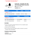 thumbnail image 2 of CV Boot Kit - Compatible with 1998 - 2006 Volkswagen Beetle Convertible 1999 2000 2001 2002 2003 2004 2005, 2 of 2