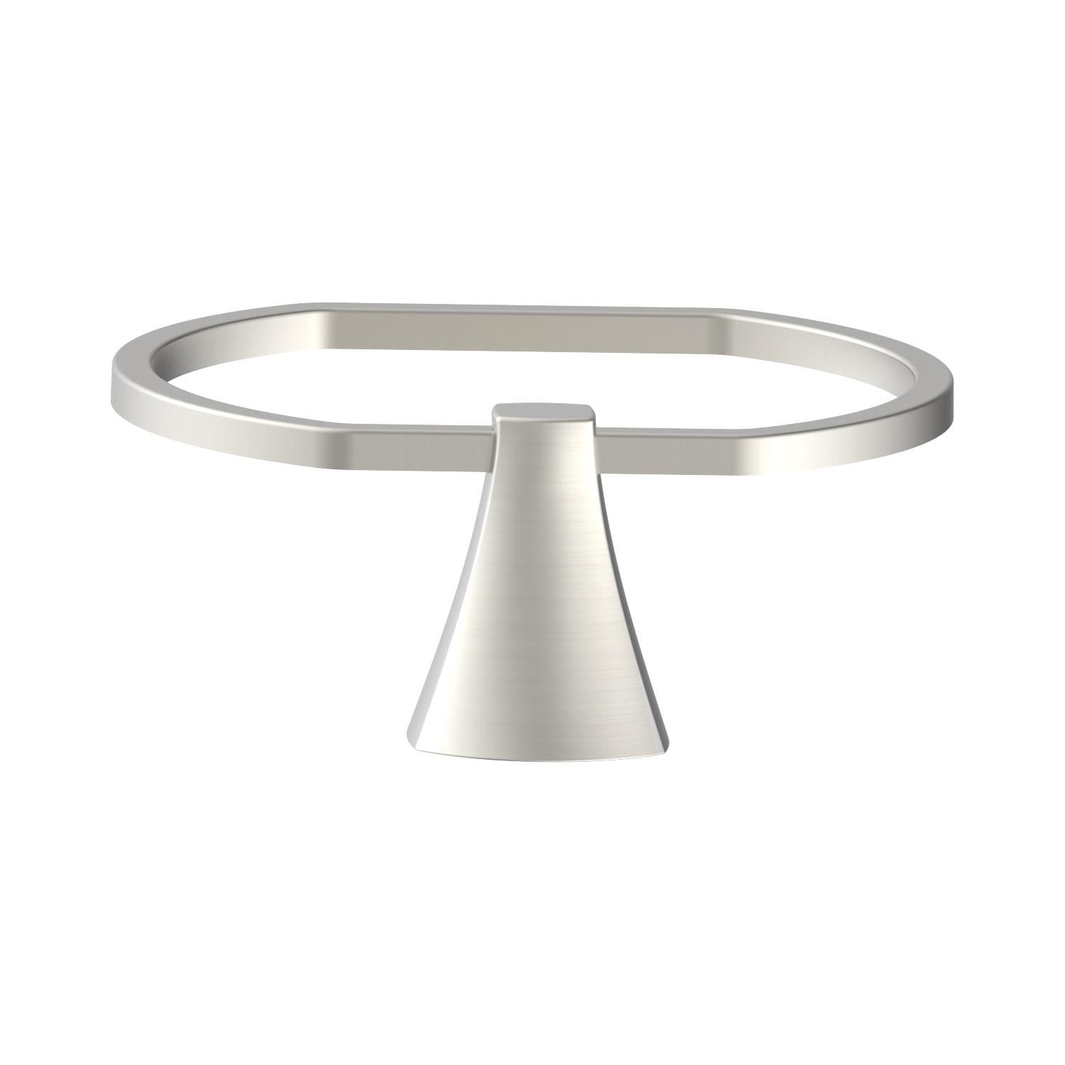 (4 pack) Better Homes & Gardens Simple Flare Wall Mount Towel Ring, Satin Nickel