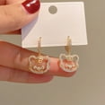 DGHM TigerStud Earrings New Year TigerAnimal Earrings Golden Cute