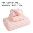 thumbnail image 5 of OIUR 3Pcs/Set Absorbent Bath Towel Large Coral Velvet Bath Wrap Towel Hair Hat Set Lint-Free Shower Drying Wrap for Bathroom Gym Beach Travel, 5 of 6