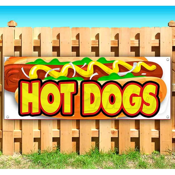 Hotdogs 13 oz Vinyl Banner With Metal Grommets