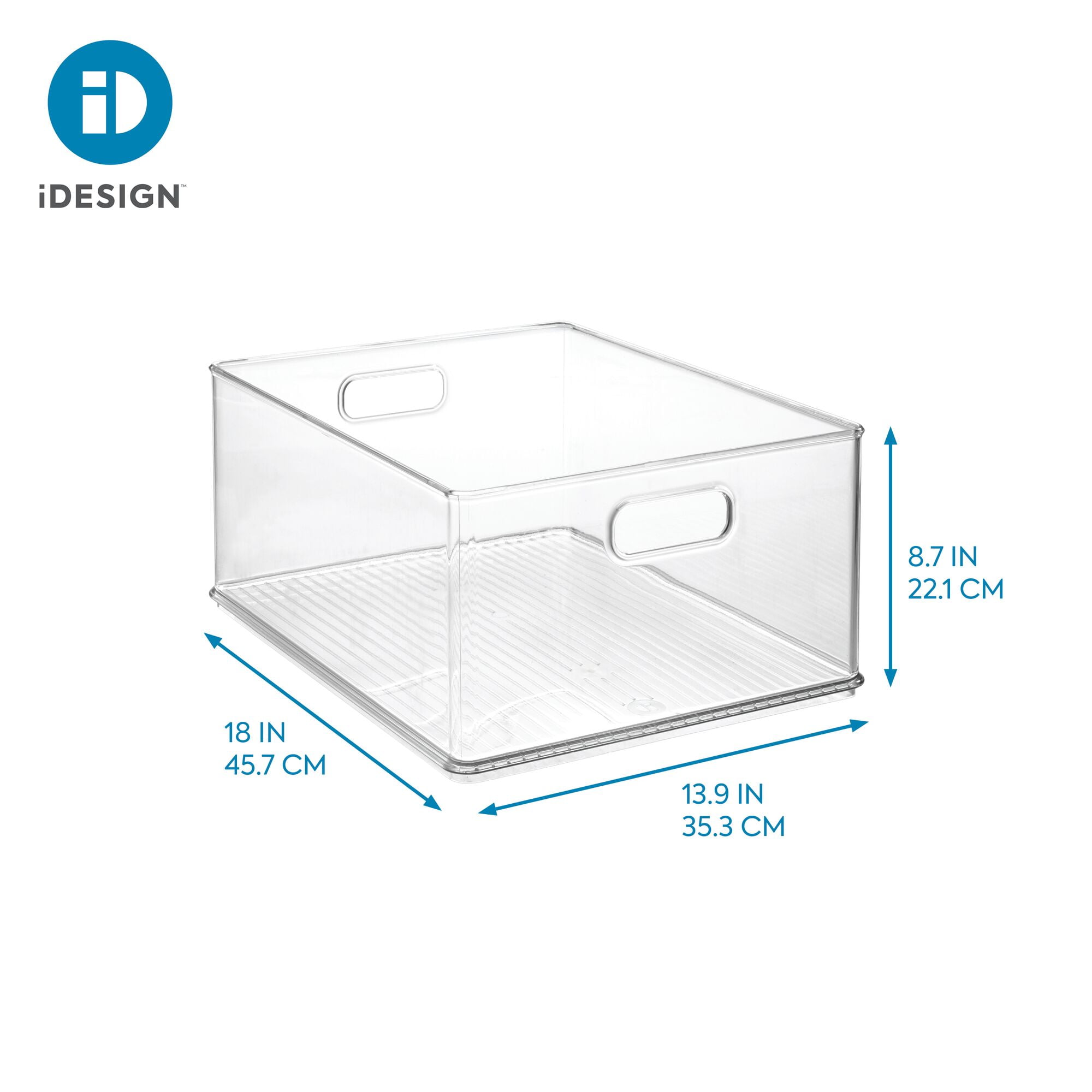 Stackable Plastic Storage Bin for Kitchen, Bathroom, or Office - Ideal for Household Storage or Organization