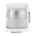 thumbnail image 2 of Airless Pump Bottle Empty Airless Cosmetic Container, Airless Pump Jars 15/30/50Ml, Vacuum Cream Box Press Type Face Cream Sub-Bottling Vacuum Press Bottle,Refillable Cream Makeup Accessories, 2 of 5