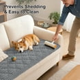 thumbnail image 5 of Couch Cover for Dogs Washable, Non Slip Fuzzy Pet Couch Covers，Sofa Pet Friendly, Thick Soft Sofa Slipcovers Cushion Protector,Gray 27.6" x 27.6", 5 of 10