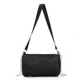 thumbnail image 1 of Mini bolso de hombro para axilas de cadena brillante de color puro para mujer informal (negro) Likrtyny multifunción de oficina, 1 of 9