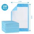 thumbnail image 2 of Disposable Underpads 17'' x 24'' (100-Count) Pads, Bed Covers, Puppy Training | Thick, Super Absorbent Protection for Kids, Adults, Elderly | Liquid, Urine, Accidents, 2 of 7
