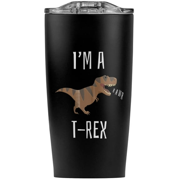 I'M A T-Rex Rawr Cute Tyrannosaurus Rex Stainless Steel 20 oz Travel Tumbler, Vacuum Insulated & Double Wall with Leakproof Sliding Lid | Great for Coffee/Hot Drinks and Cold Beverages