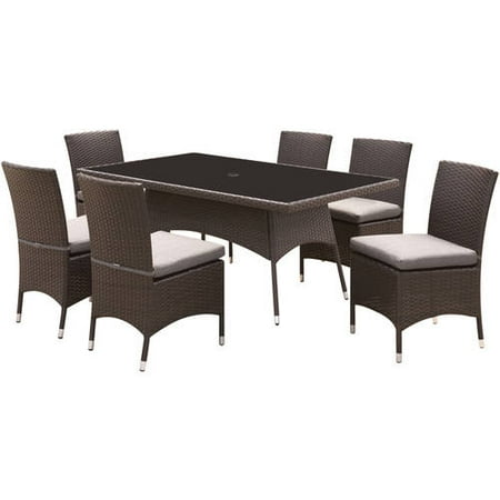 Furniture Of America Carrie 7 Piece Patio Dining Set Gray And