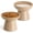 Brown, variant on Elevated Bowls 2-Pack, Ceramic Raised and Water Dishes with 5.1" Height & 6.2" Wide Opening - Anti Vomit, for Senior Cats, and Small Dogs (White)