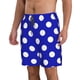 thumbnail image 2 of Balery Blue And White Polka Dot Traje de Baño Estilo Hawaiano para Hombre, Shorts de Secado Rápido con Bolsillos-XX-Large, 2 of 6