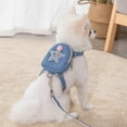 thumbnail image 1 of Fiudx Chaleco de Gamuza para Perro, Banda Reflectante de Seguridad, Correa de Pecho Acolchada Suave, Transpirable y Cómodo, Ideal para Entrenamiento y Paseo, Mini Mochila para Refrigerios, Talla Ajus, 1 of 7
