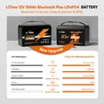 thumbnail image 5 of LiTime 2 Pack 12V 100Ah Outboard MotorLiFePO4 Battery Bluetooth with Low-Temp Protection, Group 31 Lithium Battery, 5 of 10