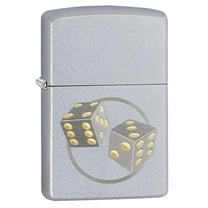 Zippo Dice Satin Chrome Pocket Lighter