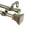 thumbnail image 3 of 13/16" Dia Adjustable 66-120 inch Double Curtain Rod with Wolfgang Finials - Antique Brass,(4701-664), 3 of 3
