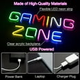 thumbnail image 2 of SUGARMOM 1pc Gaming Area Neon Sign  15.7 ”*6.7”  Gaming Neon Sign Wall Decoration  USB Neon  Gaming Area  Bedroom  Gifts For Gamers  Boys  Teens  Men, 2 of 6