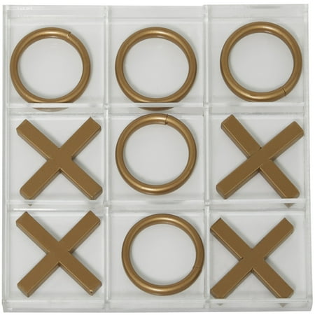 UPC: 0758647776115 | DecMode 12 x 12 Gold Metal Tic Tac Toe Game Set with Gold Pieces 1-Piece