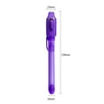 thumbnail image 2 of 1 bolígrafo de tinta invisible 2 en luz luminosa UV para niños, bolígrafos mágicos de dibujo, color morado, 2 of 8