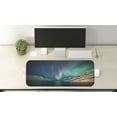 thumbnail image 2 of Nature Computer Mouse Pad, Aurora Borealis Above the Rocky Hills Magnetic Poles Solar Space Panorama, Rectangle Non-Slip Rubber Mousepad Large, 31" x 12" Gaming Size, Jade Green, by Ambesonne, 2 of 2