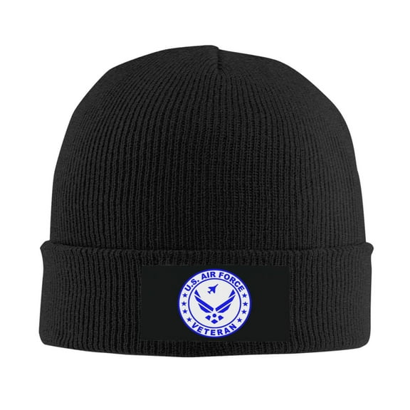 U.S. Air Force Veteran Men Women Knitted Hat Adult Knit Beanie For Fall Winter Knit Hat Cap