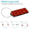 thumbnail image 2 of Square 2Pack PU Leather Boho Bohemia Red Cruise Luggage Tag with Privacy Cover and Stainless Steel Ring - Suitable for Travel Handbags Backpacks Luggage Tags, 2 of 6