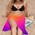 thumbnail image 5 of Danhjin Plus Size Swimsuit Cover Ups for Womens Spaghetti Strap Sarongs Gridengt Color Bikini Beachwear Wraps Midi Dresses Lightweight Beach Coverups Summer Vacation Outfits, 5 of 9