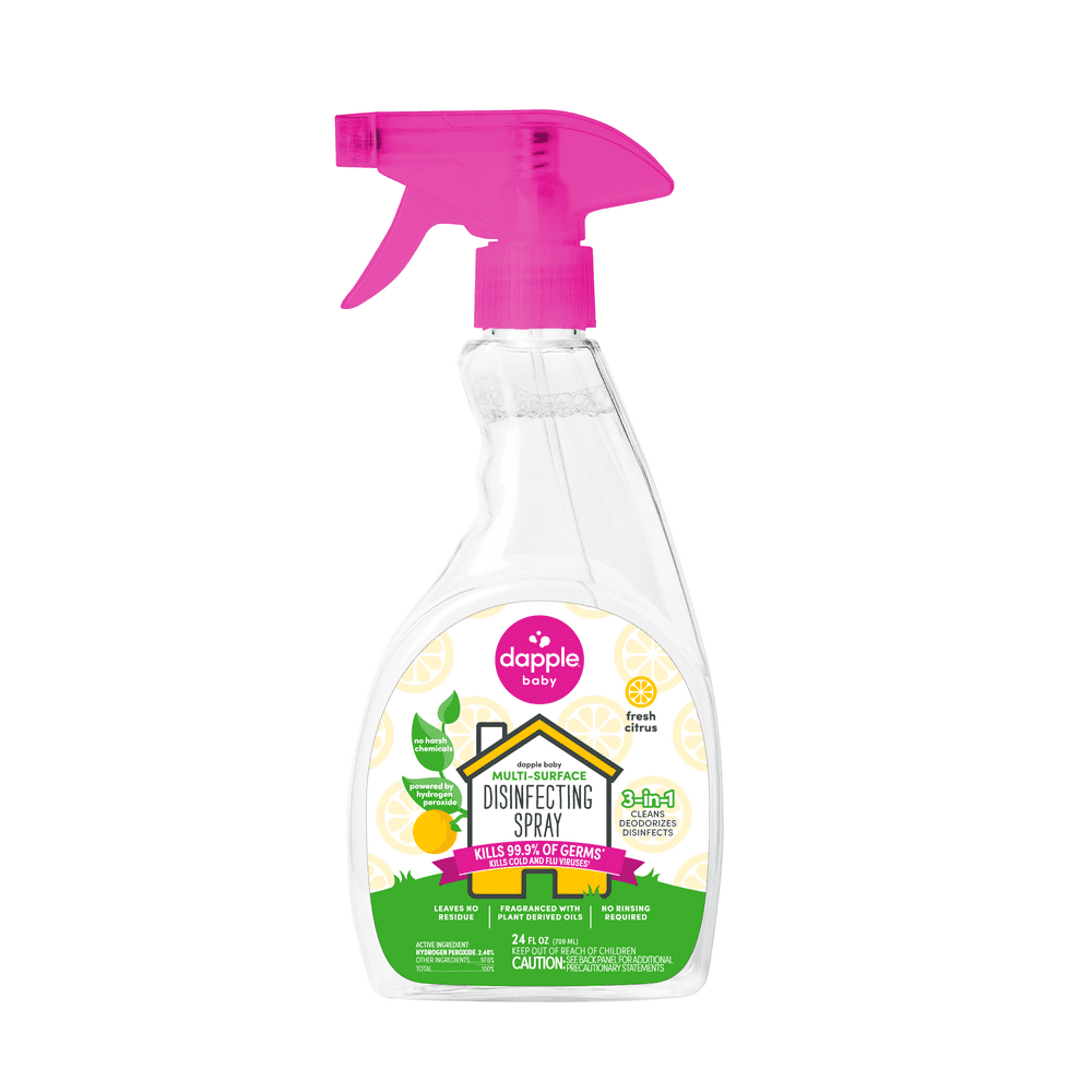 Dapple Baby MultiSurface Disinfecting Spray, Fresh Citrus, 24 fl oz
