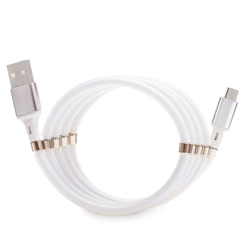 YCSD Multi Charging Cable,Magnetic Data Cable 360 Degree Magnetic Absorption Data Charger Cable Use Most Mobile Phones Self Winding USB Charging Cable 