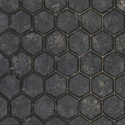 Brewster Starling Charcoal Honeycomb Unpasted Non Woven Wallpaper, 27.5-in by 33-ft, 75.6 sq. ft.