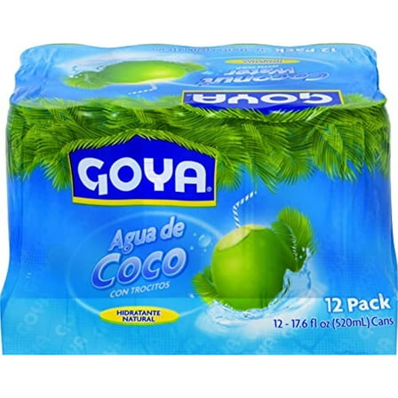 Goya Foods Coconut Water With Pulp, 17.6 Ounce (Pack Of 12)