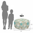 thumbnail image 4 of Abstract Pouf Cover with Zipper, Rounds with Smaller Dots and Circles Pastel Color Motifs Illustration, Soft Decorative Fabric Unstuffed Case, 30" W X 17.3" L, Tan White and Sky Blue, by Ambesonne, 4 of 5
