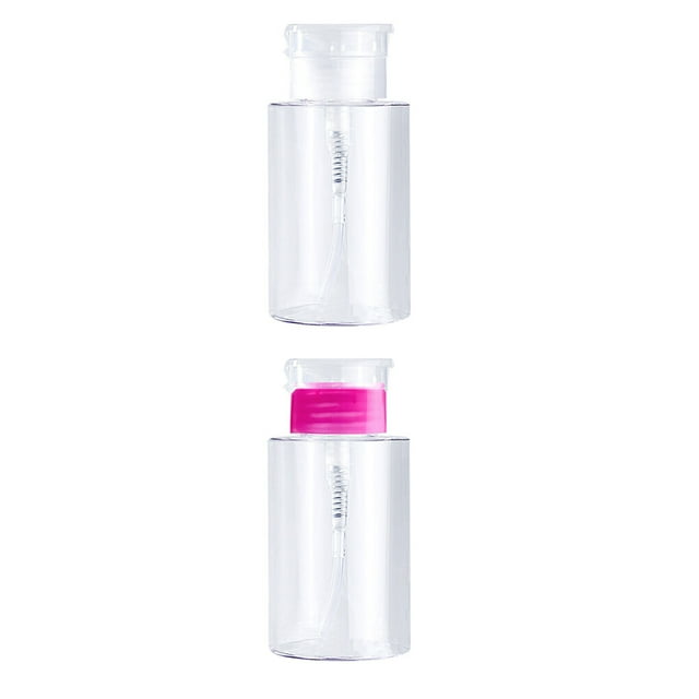 Empty Pump Dispenser Nail Polish Remover Refillable Storage Container Cosmetic Plastic Press Bottle Manicure Beauty Box Transparent 150ml