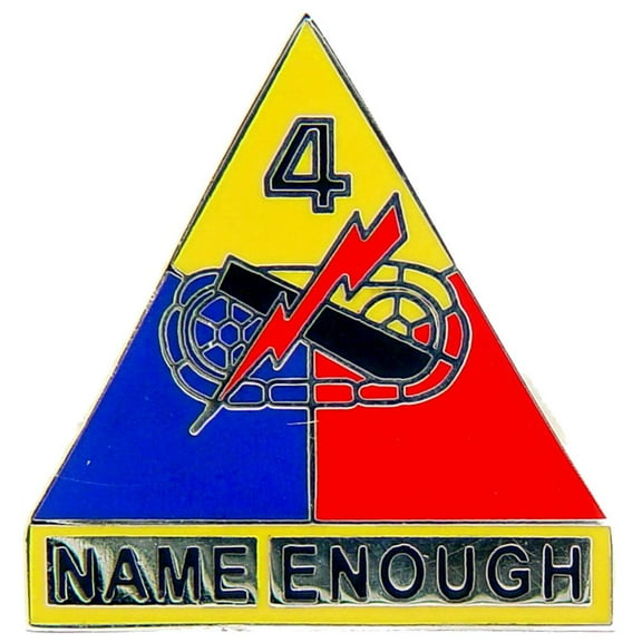 Eagle Emblems P15328 Pin - Army, 4th Armored Division - 1 in.