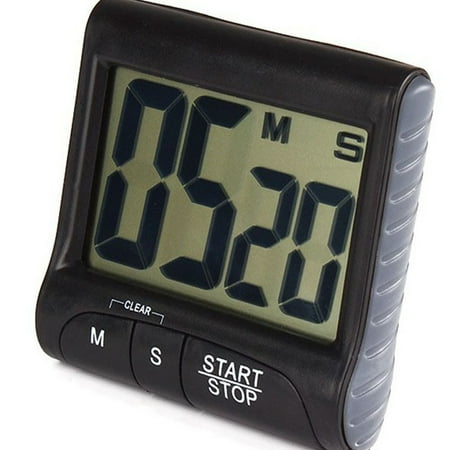 

Digital Kitchen Timer With Strong Magnet Back Stand Hanging Hole Loud Alarm Large Lcd Display Cooking Timer Clock For Time Management Workout Baking Egg Timer